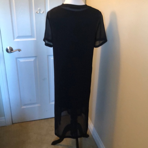 Zara Woman Black Dress/Cover Up w/ Black Slip - Picture 2 of 2